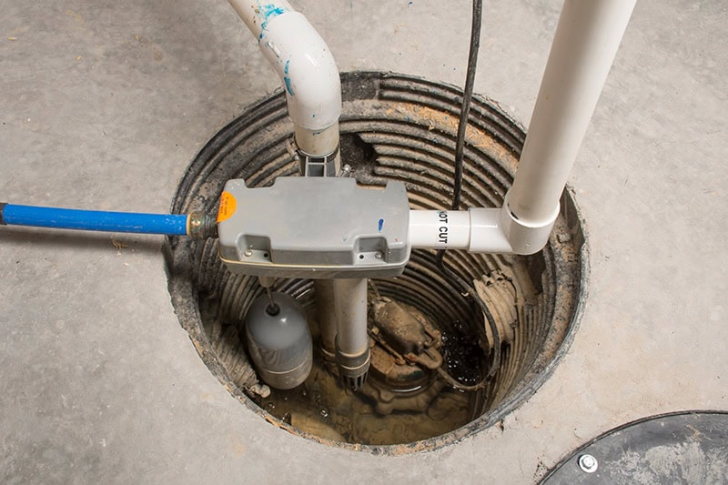 Close-up of plumbing pipes.